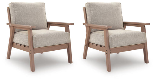 Grover Beach Outdoor Sofa with 2 Lounge Chairs in Driftwood - PKG024041