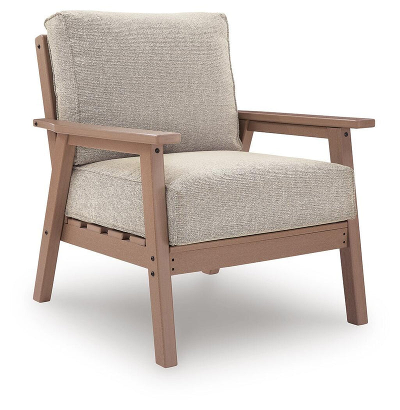 Grover Beach Outdoor Sofa with 2 Lounge Chairs in Driftwood - PKG024041