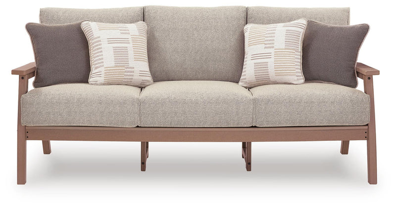 Grover Beach Outdoor Sofa with 2 Lounge Chairs in Driftwood - PKG024041