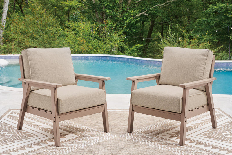Grover Beach Outdoor Sofa with 2 Lounge Chairs in Driftwood - PKG024041