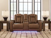 Gruaro Amber Power Reclining Loveseat with Console - PCU1420018