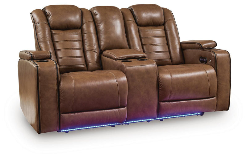 Gruaro Amber Power Reclining Loveseat with Console - PCU1420018