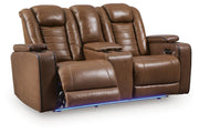 Gruaro Amber Power Reclining Loveseat with Console - PCU1420018