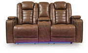 Gruaro Amber Power Reclining Loveseat with Console - PCU1420018