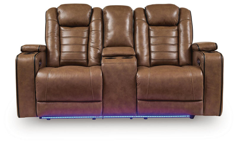 Gruaro Amber Power Reclining Loveseat with Console - PCU1420018