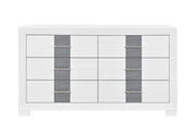 Optimus White/Grey Dresser - OPTIMUS-WHT/GRY-DR