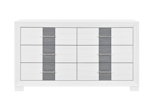 Optimus White/Grey Dresser - OPTIMUS-WHT/GRY-DR