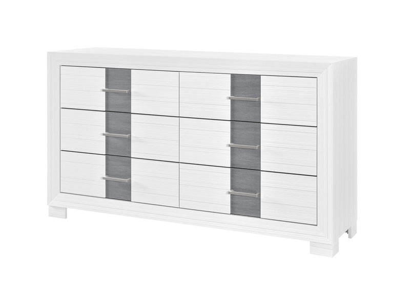Optimus White/Grey Dresser - OPTIMUS-WHT/GRY-DR