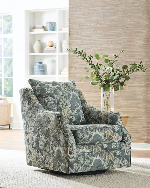 Gubbins Blue/Green/Yellow Swivel Accent Chair - A3000852
