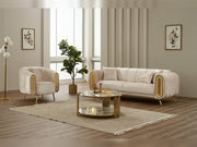 Gucci 3-pieces (Sofa & Loveseat & Chair) Livingroom Set in Cream - 200-SIM-GUC-STAR554-321