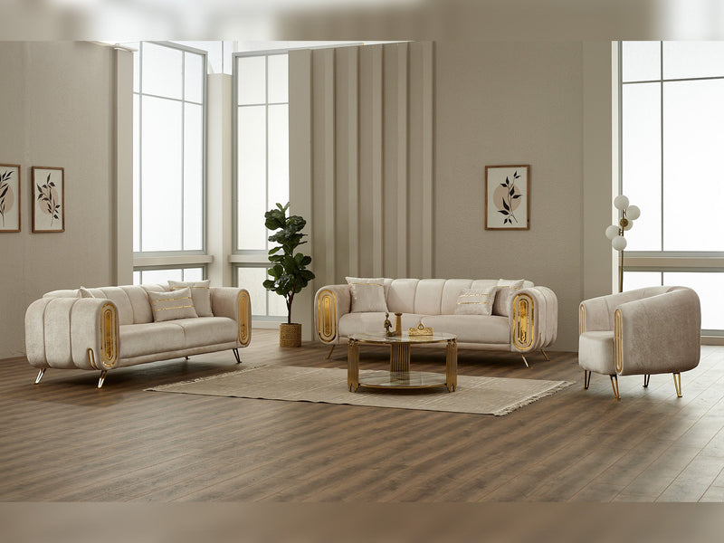 Gucci 3-pieces (Sofa & Loveseat & Chair) Livingroom Set in Grey - 200-SIM-GUC-STAR245-321