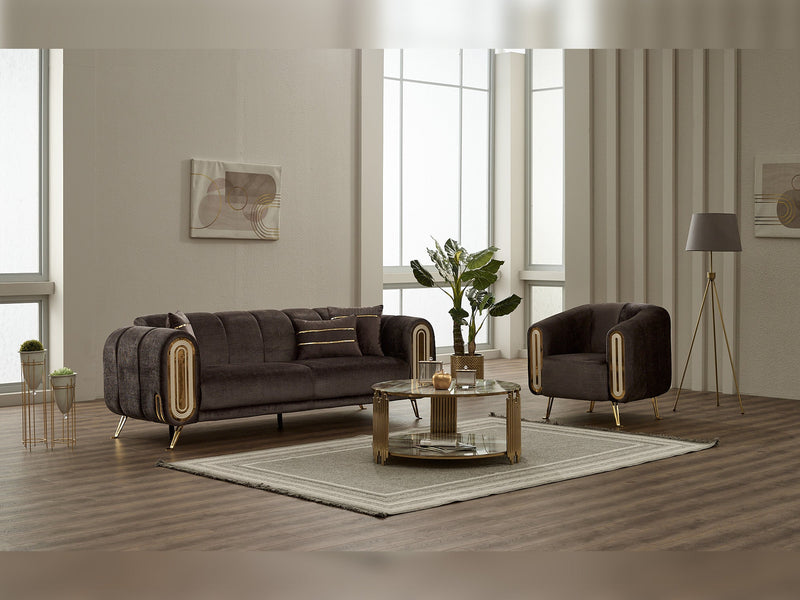 Gucci 3-pieces (Sofa & Loveseat & Chair) Livingroom Set in Grey - 200-SIM-GUC-STAR245-321