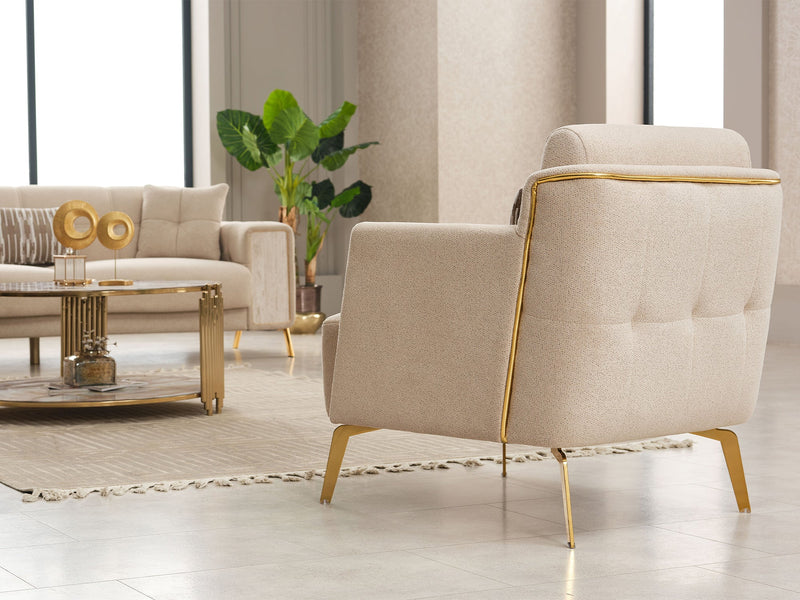 Guido  3-pieces (Sofa & Loveseat & Chair) Livingroom in Beige - 200-SIM-GUI-GIRNE03-321