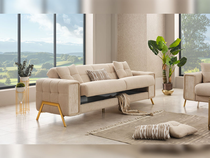 Guido  3-pieces (Sofa & Loveseat & Chair) Livingroom in White - 200-SIM-GUI-GIRNE01-321