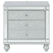Gunnison 2-drawer Nightstand Silver Metallic - 223212