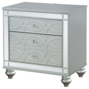 Gunnison 2-drawer Nightstand Silver Metallic - 223212