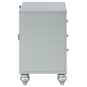 Gunnison 2-drawer Nightstand Silver Metallic - 223212