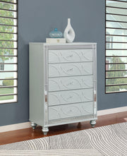Gunnison 5-drawer Bedroom Chest Silver Metallic - 223215