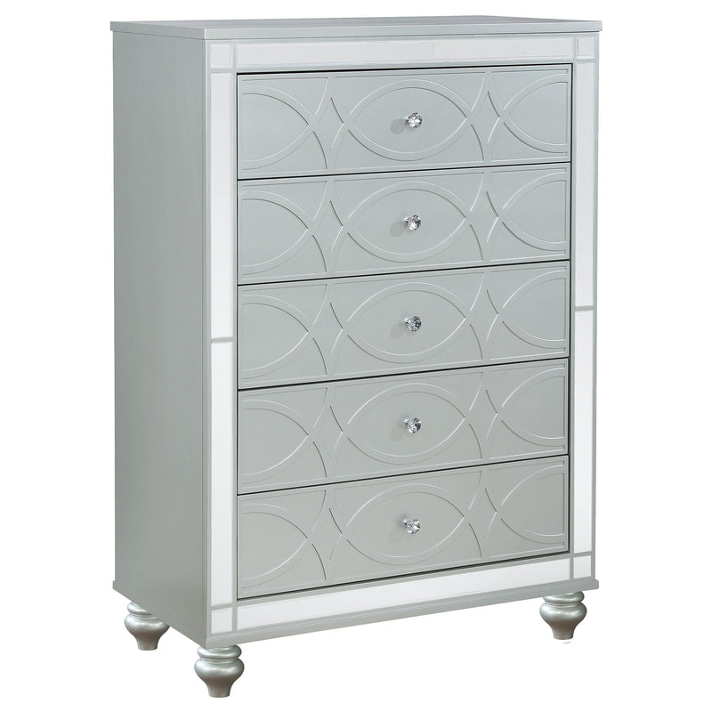 Gunnison 5-piece Queen Bedroom Set Silver Metallic - 223211Q-S5