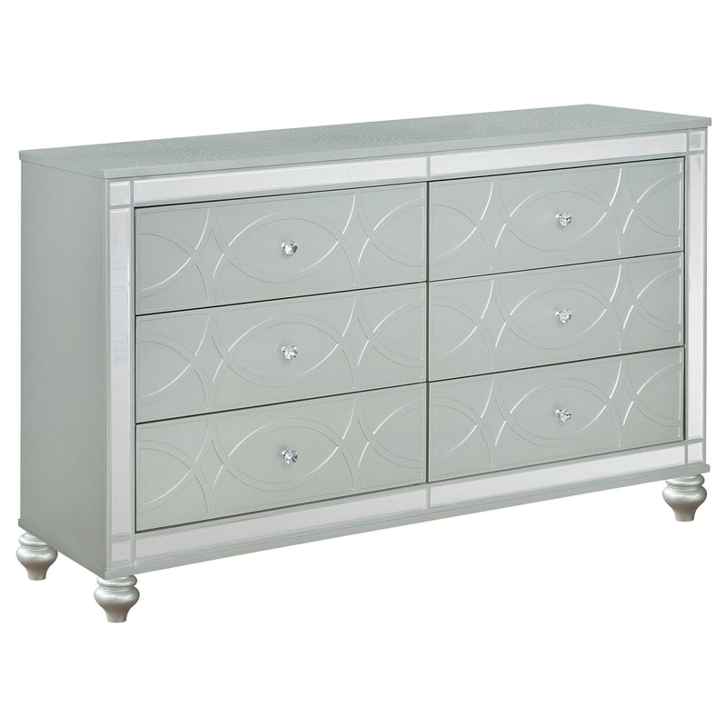 Gunnison 6-drawer Dresser Silver Metallic - 223213