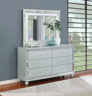 Gunnison 6-drawer Dresser with Mirror Silver Metallic - 223213M