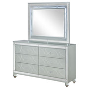 Gunnison 6-drawer Dresser with Mirror Silver Metallic - 223213M