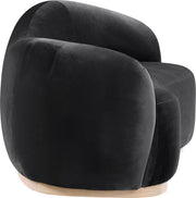 Gustavo 72.5" Velvet Upholstered Upholstered Loveseat in Black - 44081Black-L