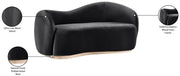 Gustavo 72.5" Velvet Upholstered Upholstered Loveseat in Black - 44081Black-L