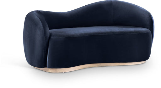 Gustavo 72.5" Velvet Upholstered Upholstered Loveseat in Blue - 44081Navy-L