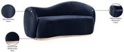 Gustavo 72.5" Velvet Upholstered Upholstered Loveseat in Blue - 44081Navy-L