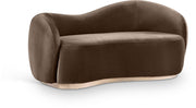 Gustavo 72.5" Velvet Upholstered Upholstered Loveseat in Brown - 44081Brown-L