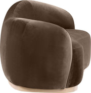 Gustavo 72.5" Velvet Upholstered Upholstered Loveseat in Brown - 44081Brown-L