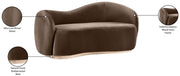 Gustavo 72.5" Velvet Upholstered Upholstered Loveseat in Brown - 44081Brown-L