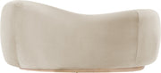 Gustavo 72.5" Velvet Upholstered Upholstered Loveseat in Cream - 44081Cream-L