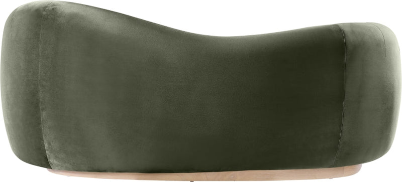 Gustavo 72.5" Velvet Upholstered Upholstered Loveseat in Green - 44081Green-L