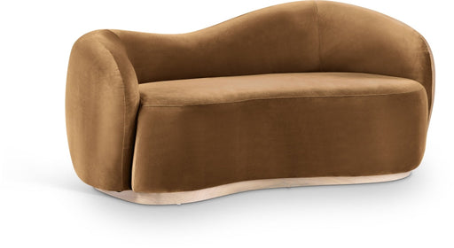 Gustavo 72.5" Velvet Upholstered Upholstered Loveseat in Saddle - 44081Saddle-L