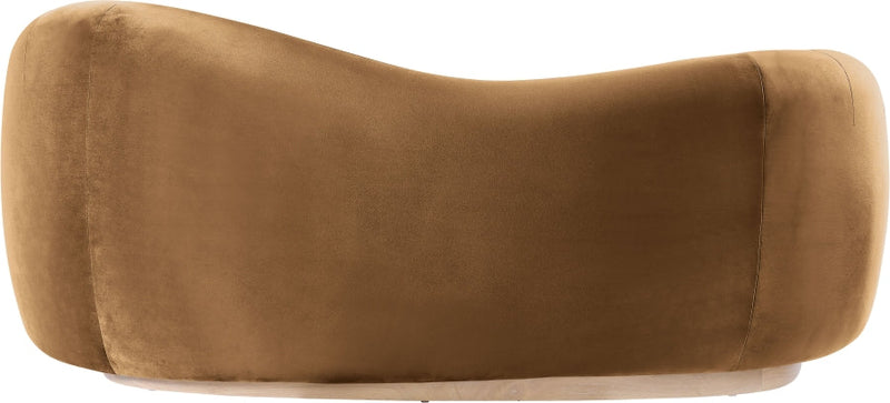Gustavo 72.5" Velvet Upholstered Upholstered Loveseat in Saddle - 44081Saddle-L