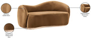 Gustavo 72.5" Velvet Upholstered Upholstered Loveseat in Saddle - 44081Saddle-L