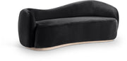 Gustavo 92.5" Velvet Upholstered Upholstered Sofa in Black - 44081Black-S