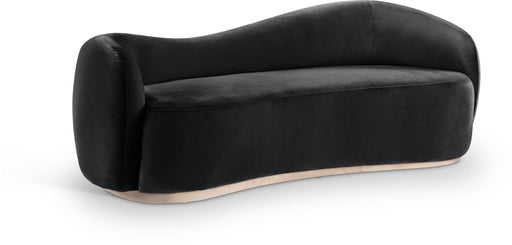 Gustavo 92.5" Velvet Upholstered Upholstered Sofa in Black - 44081Black-S