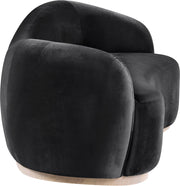 Gustavo 92.5" Velvet Upholstered Upholstered Sofa in Black - 44081Black-S