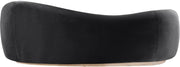 Gustavo 92.5" Velvet Upholstered Upholstered Sofa in Black - 44081Black-S