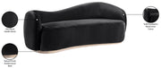 Gustavo 92.5" Velvet Upholstered Upholstered Sofa in Black - 44081Black-S