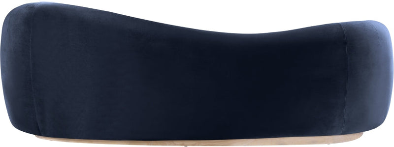 Gustavo 92.5" Velvet Upholstered Upholstered Sofa in Blue - 44081Navy-S