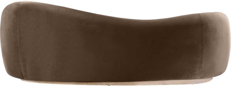 Gustavo 92.5" Velvet Upholstered Upholstered Sofa in Brown - 44081Brown-S