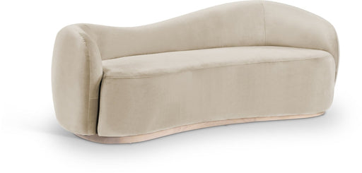 Gustavo 92.5" Velvet Upholstered Upholstered Sofa in Cream - 44081Cream-S