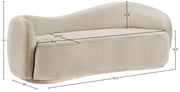 Gustavo 92.5" Velvet Upholstered Upholstered Sofa in Cream - 44081Cream-S