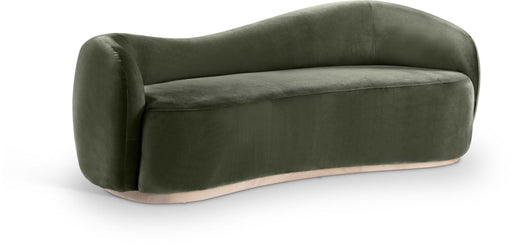 Gustavo 92.5" Velvet Upholstered Upholstered Sofa in Green - 44081Green-S