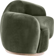 Gustavo 92.5" Velvet Upholstered Upholstered Sofa in Green - 44081Green-S