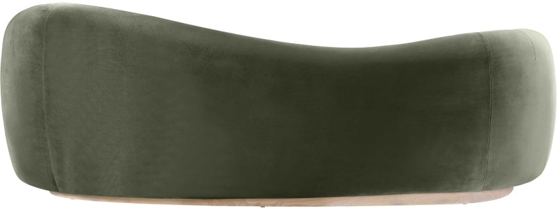 Gustavo 92.5" Velvet Upholstered Upholstered Sofa in Green - 44081Green-S